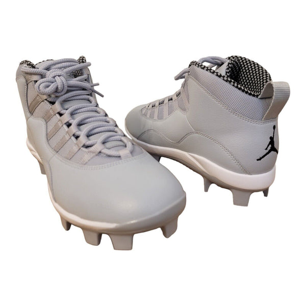 Nike Air Jordan Retro 10 MCS Wolf Grey Baseball Cleats CQ9532-002 Mens Sz. 12.5 Shoe