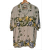Tommy Bahama Vintage Tag 100% Silk Button Shirt Men's Sz. L Floral Short Sleeve