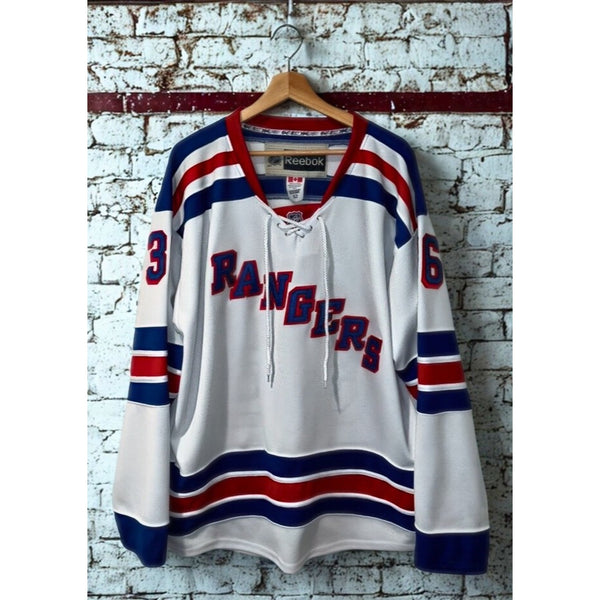 New York Rangers Mats Zuccarello Reebok CCM NHL Jersey W/ fight strap Size 52