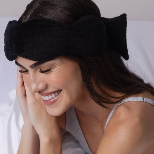 Nodpod Weighted Sleep Mask Black Eye Blanket Cooling Microfleece NEW