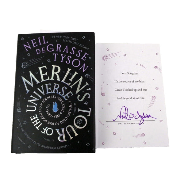 Neil deGrasse Tyson Signed Merlin's Tour of the Universe Book Astrophysics