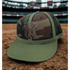New York Yankees MLB Camo Fitted Hat 7 1/4 American Needle Cooperstown Vintage