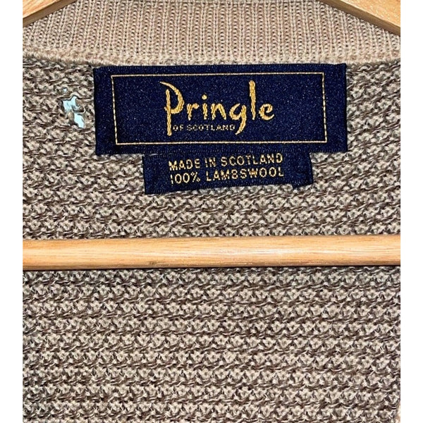 Pringle of Scotland Vintage Lambswool V-Neck Sweater Mens 2XL (Small Hole)