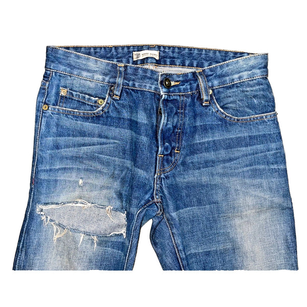 Norman Russell Selvedge Denim Jeans USA Handmade Beach Wash Straight Fit 27x28