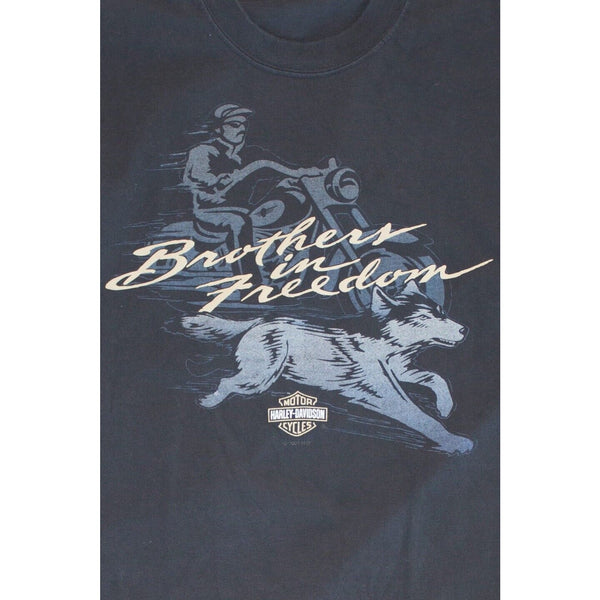 Harley Davidson Brothers In Freedom Illinois XL Biker Hanes Beefy-T T Shirt
