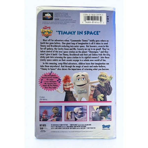 The Adventures of Timmy the Tooth Timmy in Space VHS 1994 Clamshell MCA Tested