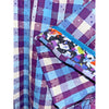 Robert Graham Griswold Check Short Sleeve Shirt Purple Pattern Men XL NWOT