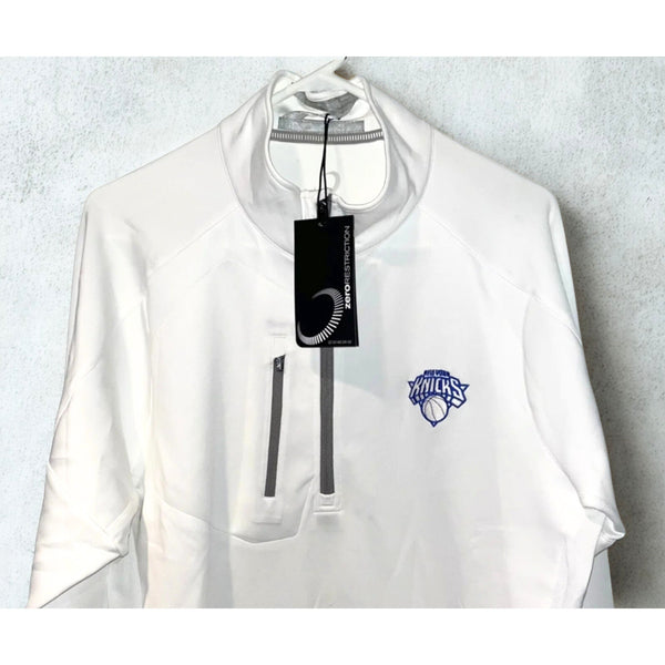 New York Knicks Zero Restriction Z500 1/4 Zip Pullover L330 Sz L Coinbase Crypto