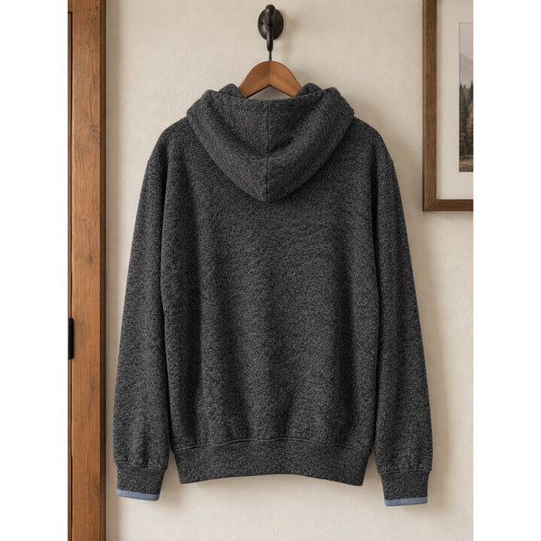 Greyson Koko Wool Cashmere Sweater Hoodie Men's XL Dark Grey Heather $320