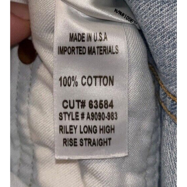 AGOLDE Riley High Rise Straight Cropped Jeans Shatter Wash Sz. 28X26 $188 NWOT