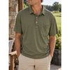 Faherty Sunwashed Polo Shirt Men's XL Olive Green Cotton Slub Pocket Casual