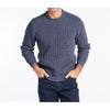 L.L. Bean Organic Cotton Fisherman Sweater 2XL Blue Roll Neck Waffle Knit NWT
