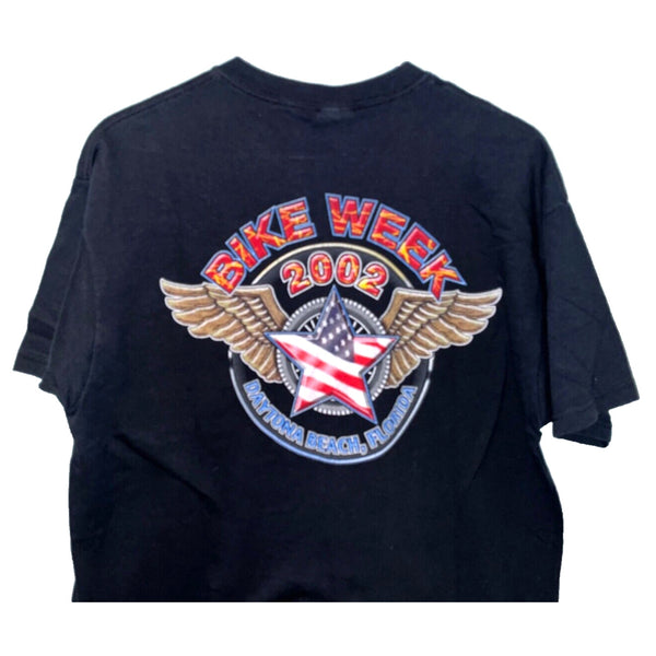 Bike Week 2002 Daytona Beach Florida “Let Freedom Ring” USA Men's T Shirt Sz. L