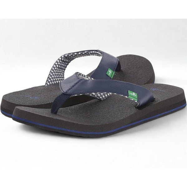 Sanuk Yoga Mat Flip Flop Sandal SWS2908 Navy 100% Authentic Sz. 10 NWOB
