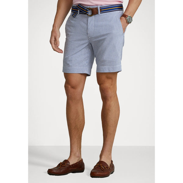 Polo Ralph Lauren Blue White Seersucker Stretch Classic Fit Shorts Sz. 34 NWT