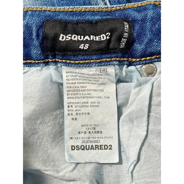 DSQUARED2 Cool Guy Distressed Paint Splatter Jeans Sz 48 32x28 Italy $539