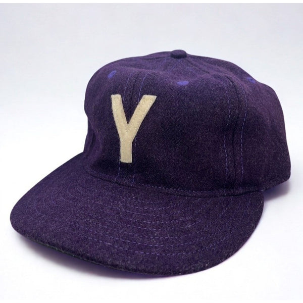 Yale University Ebbets Field Flannels Wool Strapback Hat Cap USA Rare Purple