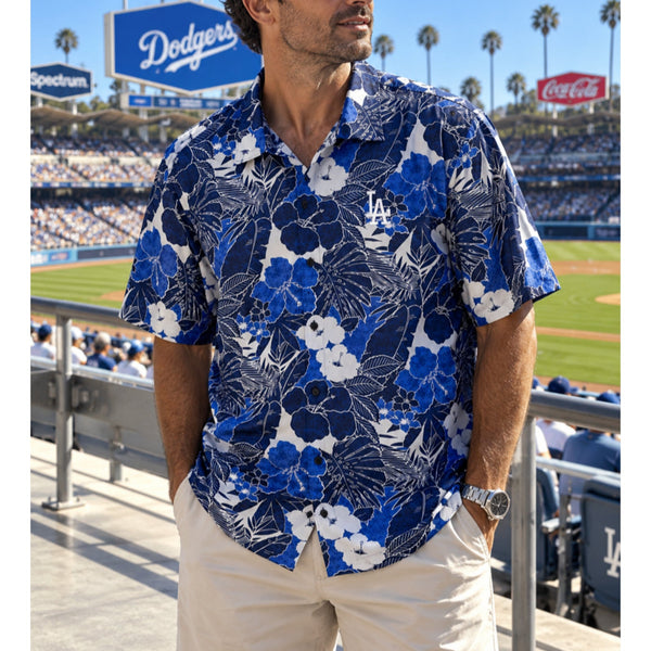 Los Angeles Dodgers Tommy Bahama IslandZone Hawaiian Shirt Men's 2XL NWT MLB