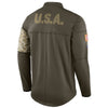 New York Giants Nike Salute to Service 1/2 Zip Pullover Men's M NWT NFL Olive
