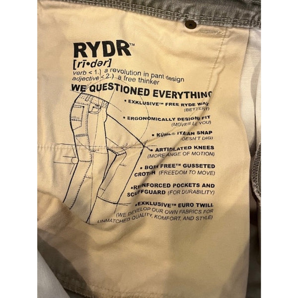 Kuhl Rydr Pants Mens 38x32 Sunfaded Patina Dye Canvas Gorpcore Outdoor Work