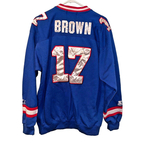 New York Giants Dave Brown L/S Sweater Jersey Starter Mens Size L 48 Vintage