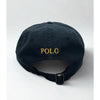 Polo Ralph Lauren Gold Pony Logo Hat Black Adjustable Strapback Rare EUC