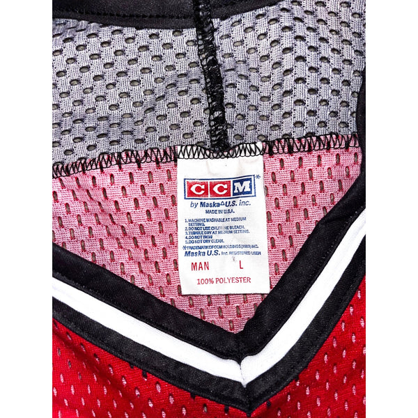 New Jersey Devils CCM NHL Away Jersey Blank Red Mesh L Sports Hockey Vintage