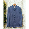 LL Bean Mens Large Multi Blue Houndstooth Check Flannel Button Down Shirt Pocket