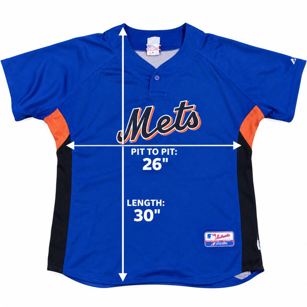 New York Mets Majestic Authentic Cool Base Jersey Blue Men's M Y2K MLB EUC
