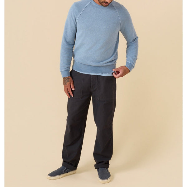 Outerknown Sur Sweatshirt XL Hazy Sea Blue Hemp Organic Cotton French Terry