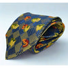 Ermenegildo Zegna 100% Silk Tie Floral Diamond Pattern Made in Italy
