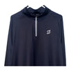 Peloton Top Mens XL Black Performance Quarter Zip Pullover Thumbholes NWOT