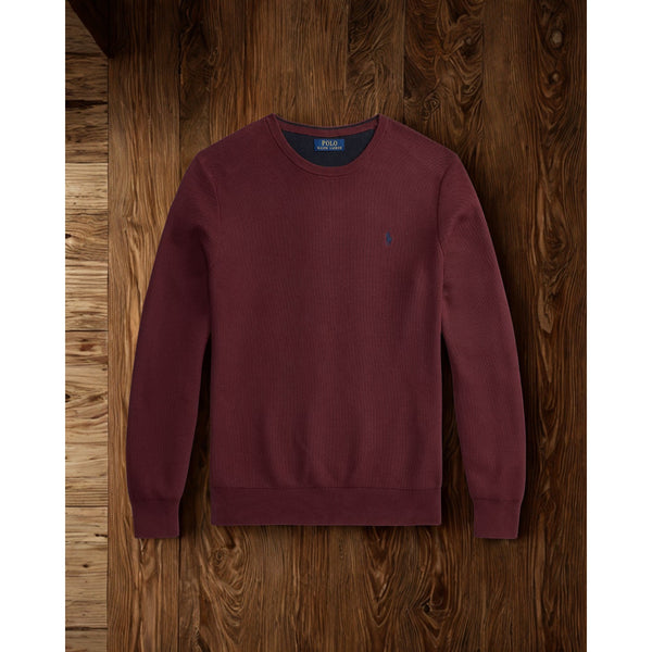Polo Ralph Lauren Sweater 2XL Red Wine Pima Cotton Knit Crewneck Long Sleeve