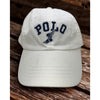 Polo Ralph Lauren P-Wing Foot White Adjustable Hat Leather Strap EUC Rare