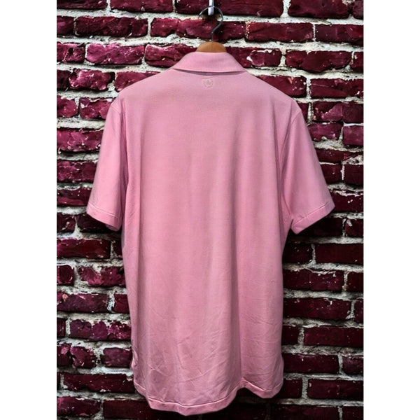 Peter Millar Lord Abbett Polo Mens M Summer Comfort Jubilee Stripe Pink NWT