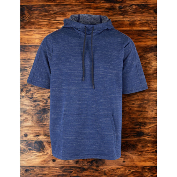 Rhone Luxe Short Sleeve Knit Hoodie XL Indigo Blue Pullover Performance $98 NWOT