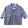 Sears Roebuck Shirt Men's XL Blue Shortsleeve Button-Down Chambray Front Pockets