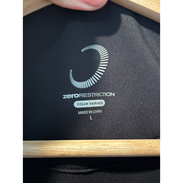 Zero Restriction Z500 Tour Series 1/4 Zip L NWOT Black Ernst & Young EY Logo $185