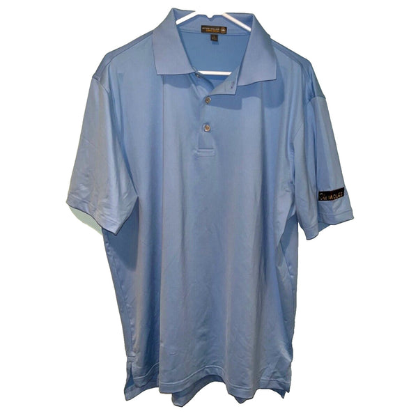 Peter Millar Polo Shirt Mens Sz. L Short Sleeve Summer Comfort Stretch Golf Logo