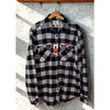 Roots Spruce Lake Long Sleeve Amazon Grey & Black Plaid Flannel Button Shirt L