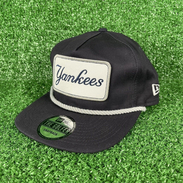 New York Yankees New Era The Golfer Rope Hitch Snapback Hat Navy MLB Patch Cap