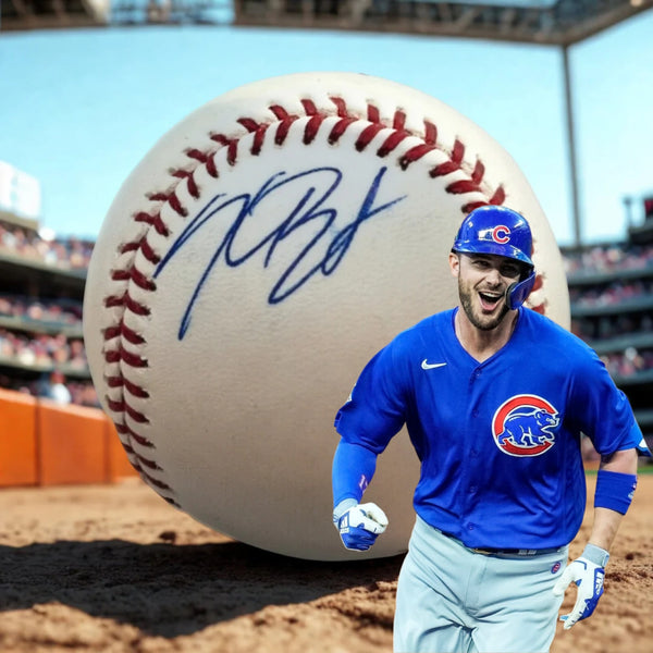 Kris Bryant Chicago Cubs Rockies Signed OMLB Baseball Side Panel NL MVP WS Champ