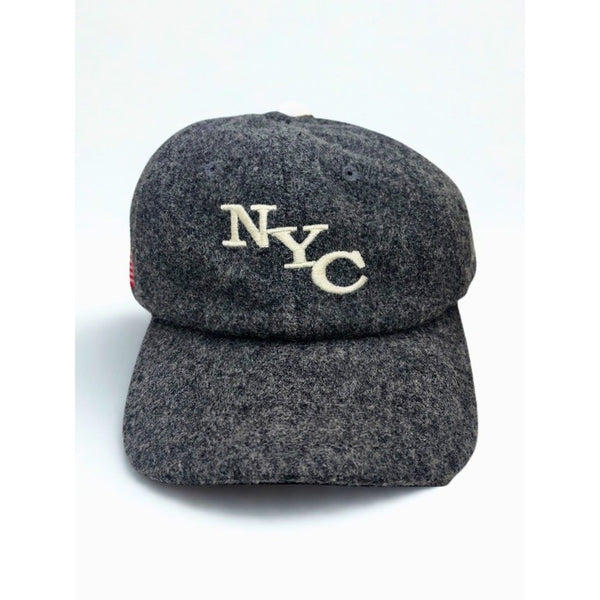 Roots Athletics NYC USA Wool Adjustable Hat Cap Gray Vintage Made In Canada OS