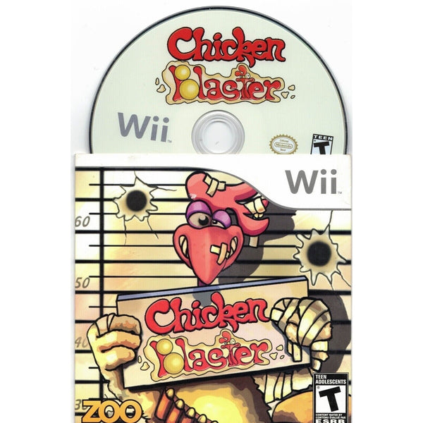 Chicken Blaster (Nintendo Wii, 2009) Video Game w/ Cardboard Sleeve Case TESTED