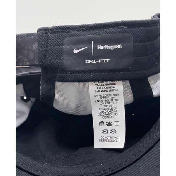 Nike USA USMNT Heritage86 Dri-FIT Adjustable Strapback Hat Black Wave Print Cap