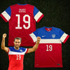 Graham Zusi USA Soccer Jersey Nike 2014 World Cup Bomb Pop Red Blue Size L