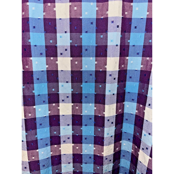 Robert Graham Griswold Check Short Sleeve Shirt Purple Pattern Men XL NWOT