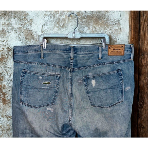 Polo Ralph Lauren Hampton Relaxed Straight Distressed Camo Jeans 44B x 30 NWT