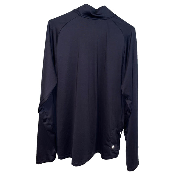 Peloton Top Mens XL Black Performance Quarter Zip Pullover Thumbholes NWOT