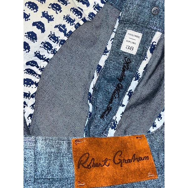 Robert Graham Bessel Kipling Indigo Pants Mens 38x35 Tailored Stretch NWT